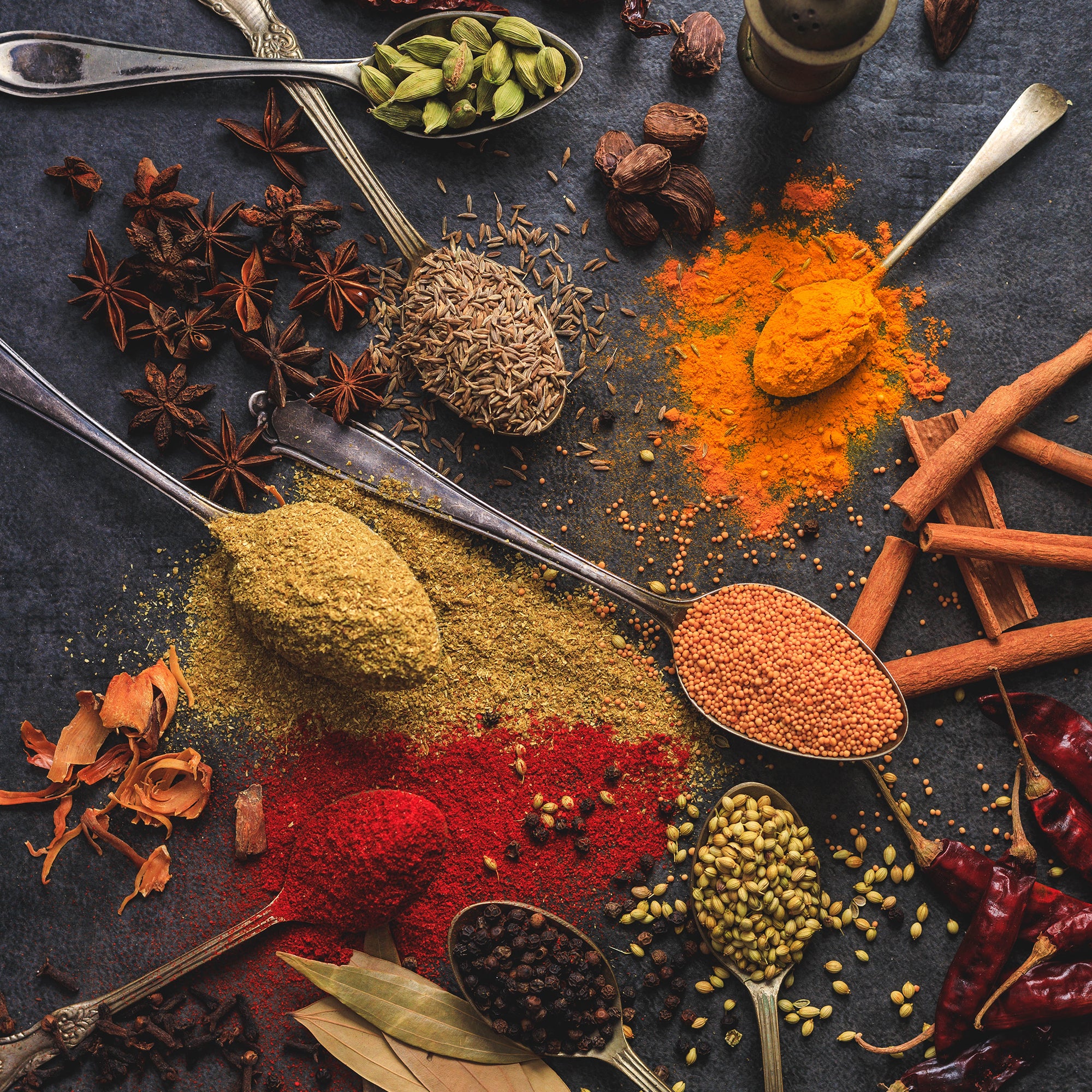 variety of spices from around the world