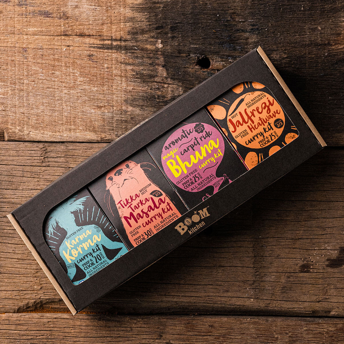 Boom Kitchen Subscription Box 4 Curry Recipe Kits  Edit alt text