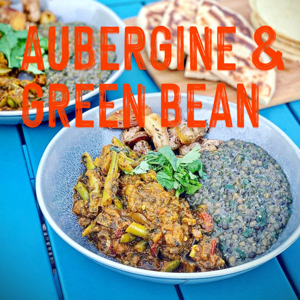 Aubergine and green bean Jalfrezi