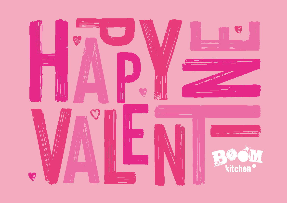Happy Valentines Post Card With Curry Kits