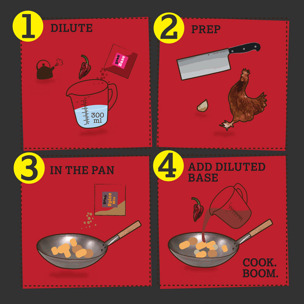 Cooking instructions for Lady Naga Vindaloo Indian Curry Kit
