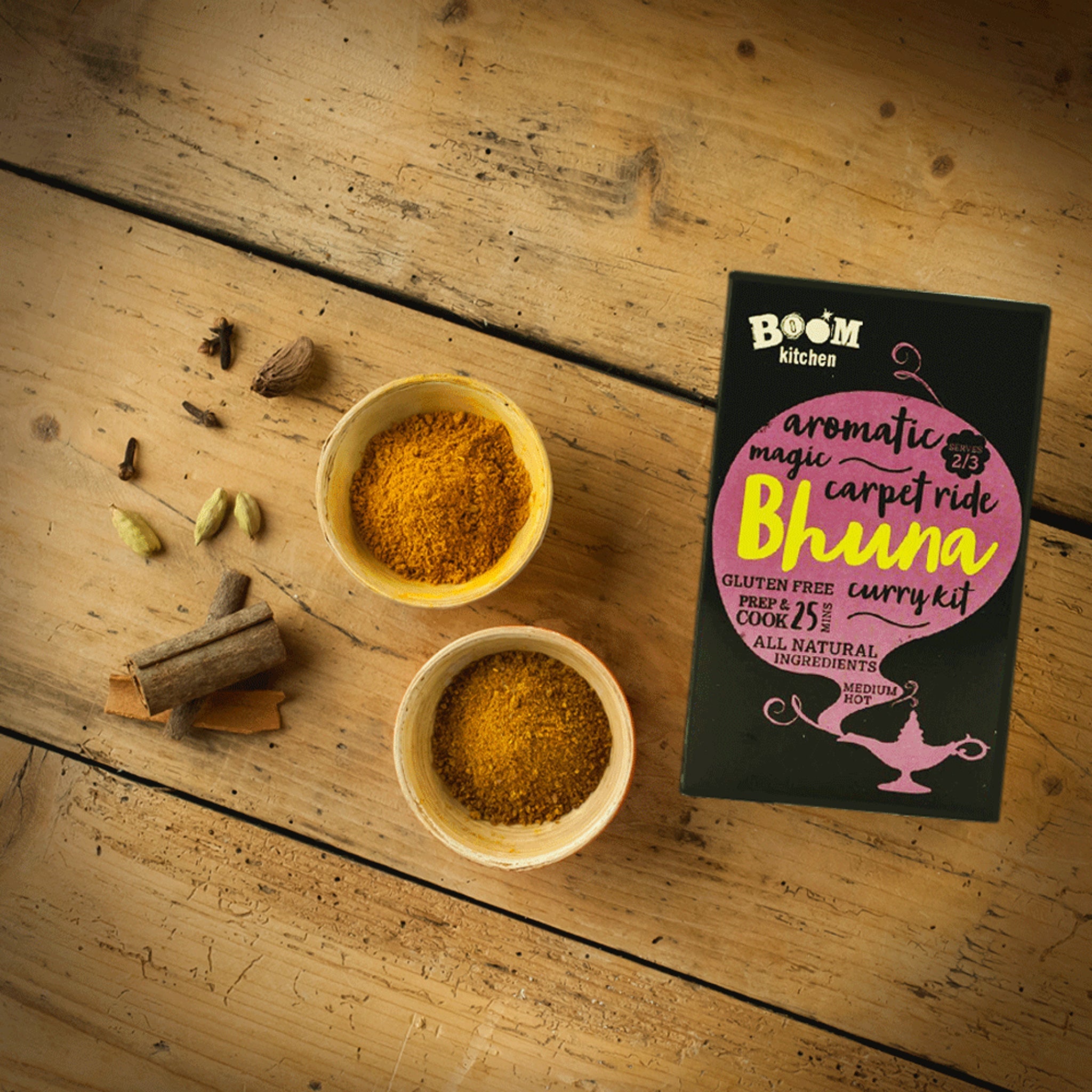Magic Bhuna Curry Kit with contents exposed