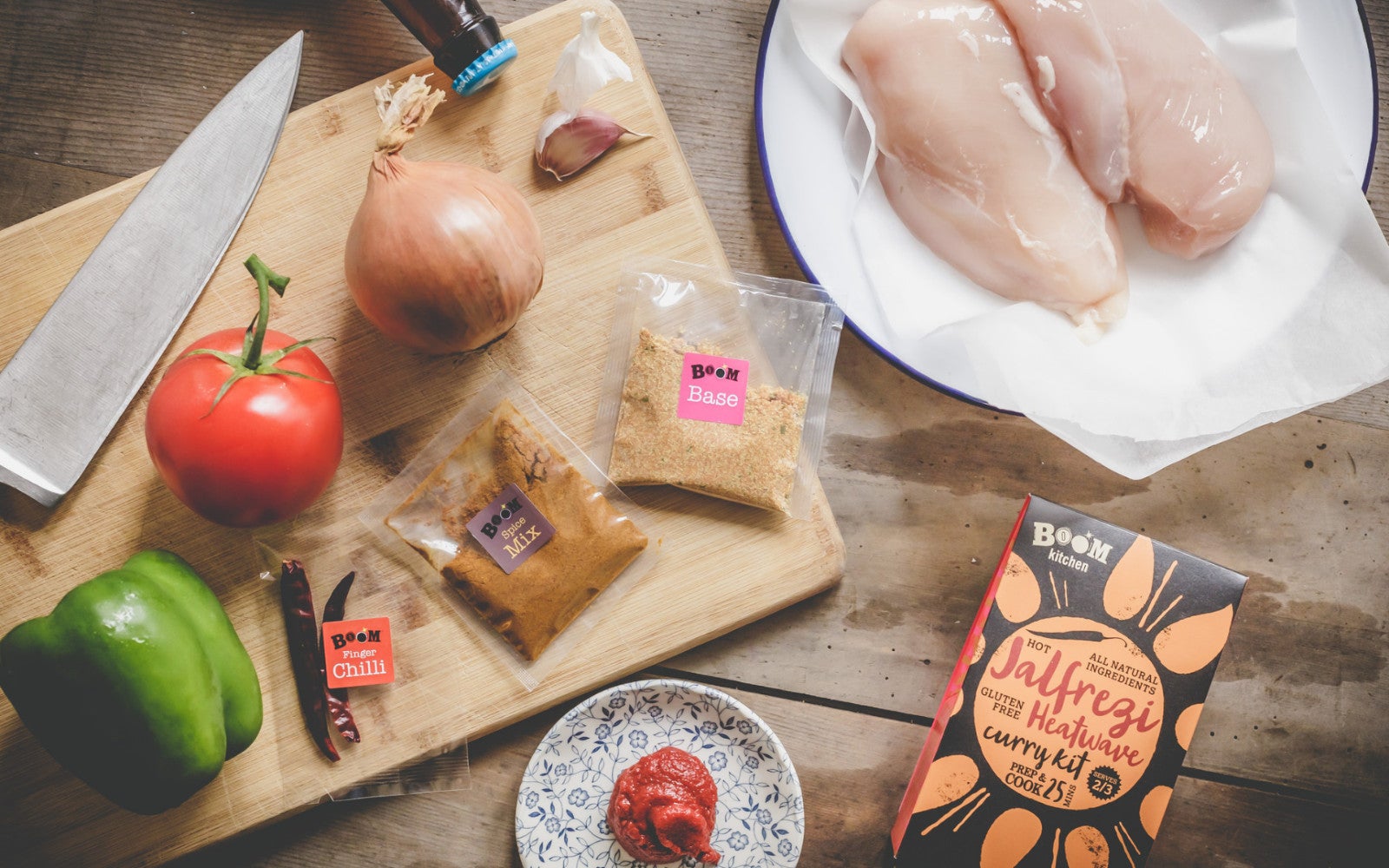 Jalfrezi Heatwave Indian Curry Kit Prep Scene